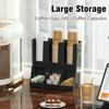 Soporte para Tazas de Café de Barra Negra Estante de Almacenamiento para Bolsitas de Té Estante de Almacenamiento para Tazas de Té con Leche Soporte Especial Comercial Montado en Pared para Vasos Portavasos de Papel