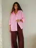 2026 Nueva Camisa Casual de Moda con Solapa de Botones Individuales y Mangas Largas, Estilo Perezoso Holgado Adelgazante Protección Solar Cárdigan Superior