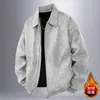 Chaqueta de Moto de Primavera para Hombre Estilo Nuevo Holgada Moda Americana Marca Ropa de Trabajo Casual Solapa Cremallera Superior