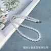 Pulsera de Ágata Blanca Grado A Transparente de Calcedonia al por Mayor para Hombres y Mujeres, Transmisión en Vivo, Envío Directo de Una Pieza, Collar de Tres Anillos, Cadena de Torre