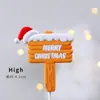 Decoración Pastel Navideño 2025 Moño Campana Enchufe Árbol de Navidad de los Deseos Estrella de Cinco Puntas Vela Decoración para Hornear