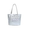 Tendência da moda Bolsa de trabalho grande capacidade estilo ocidental primavera 2025 bordado nova chegada bolsa de ombro rômbica para mulheres