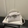 Bolso cruzado nuevo de color liso con hebilla tipo Kelly, bolso pequeño cuadrado, bolso de mano moderno y a la moda, con sentido de temperamento, de un solo hombro, bolso para mujer