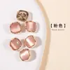 Botones Metálicos de Piedra Ojo de Gato Estilo Chanel, Botones Cuadrados de Camisa Exquisitos de Alta Gama, Accesorios de Botones para Cárdigan de Punto de Gasa