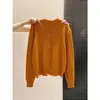 Suéter Básico Gola Alta Meia Manga Clareador Dopamina Macio e Sedoso Soltinho com Efeito Emagrecedor Cardigan Feminino Outono e Inverno Manga Longa Tricô
