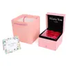Caja de Joyería Nueve Flores Día de San Valentín Caja de Regalo de Acrílico Caja de Regalo de Flores Eternas Caja para Anillos Al por Mayor en Stock