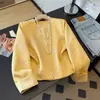 Jaqueta Camisa Cardigan Jacquard Longa Estilo Chinês Renovado Redutora de Idade Qualidade Garantida Tamanho Plus para Mulheres de Meia-Idade
