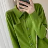 Camisa Artística de Bolsillo de Lana Sintética de Doble Capa para Mujer, Primavera y Otoño, Camisa de Diseño Versátil, Camisa Sencilla y Elegante de Manga Larga