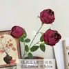 3 rosas de sol artificiales con bordes quemados pintados al óleo, estilo vintage, para sala de estar, mesa de comedor, decoración de fondo de boda y arreglos florales