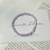 Série Língua das Flores Lilás Fresco e Natural Simples Elegante Simples Cor Clara Pulseira Elástica Pulseira para Namorada Estudante para Mulheres