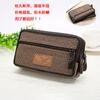 Nueva Bolsa para Teléfono Móvil de Lino para Hombre, Tamaño Grande Tres Cremalleras Bolsa de Cintura para Teléfono Móvil de Tela Oxford, Bolsa de Cinturón de Lona