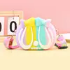 Bolsa de Monedas de Silicona de Dibujos Animados, Linda Bolsa Cruzada para Niños con Forma de Minnie, Mini Bolsa de Almacenamiento Portátil, Bolso Pequeño de Moda