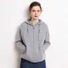 Cárdigan con capucha de cachemir grueso para invierno para mujer, suéter grueso, abrigo holgado, sudadera con capucha tejida, suave y cómoda, cuello redondo