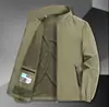 Chaqueta de hombre para primavera y otoño, popular cortavientos para exteriores con cuello alto, a prueba de viento, versátil abrigo casual deportivo