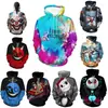 Halloween Navidad Cry Night Transfronterizo Amazon Nuevo Payaso de Terror Sudadera con Capucha Sudadera con Capucha Sudadera con Estampado Digital Hombre