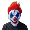 Nova Máscara de Palhaço de Terror Touca Festa Nariz Vermelho Máscara Palhaço Halloween Máscara de Látex Festa Brilhante