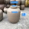 Tarro de Cerámica para Encurtidos con Tapa, Tarro Tradicional Doméstico para Almacenamiento de Agua Arroz, Tarro Pequeño para Salsa, Tarro Grande de Agua para Col Encurtida, Tarro de Arcilla sin Esmalte