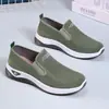 Zapatos de Mujer Versátiles de Verano Transfronterizos Talla Grande Zapatos al por Mayor Tejido de Punto Transpirables Zapatos Casuales Suela Suave Planos Ligeros