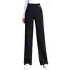 Pantalones de Pierna Ancha para Mujer, Nuevo Estilo Primavera y Otoño 2026, Cintura Alta, Caída Suelta, Tallas Grandes, Adelgazantes, para Madres de Mediana Edad, Pantalones Rectos Finos de Verano