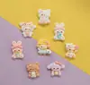 Laço Fofo Animal de Desenho Animado DIY Cola de Creme Resina Pequenos Acessórios para Tamancos Charms de Sapato Materiais Atacado