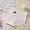 Pantis de Seda de Hielo en Stock de Fábrica para Mujer, Braguitas de Chica Estilo Retro Francés con Lunares, Pantis para Mujer sin Costuras con Ribete de Encaje
