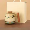 Taza de Cerámica Cultural y Creativa de Dunhuang con Tapa, Taza de Agua para el Hogar, Taza de Té para la Oficina, Taza de Agua Filtrada, Regalo