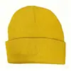 Gorro de Punto Acrílico Liso Bordado con Logo para Comercio Transfronterizo, Engrosado para Otoño e Invierno, Resistente al Frío y Cálido, Color Sólido, Unisex