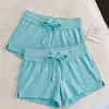 Pantalones de Dormir Lisos de Color Sólido con Cordón para Mujer, Nuevos Shorts Deportivos Casuales de Verano, Pantalones para Casa