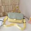 Bolso bandolera transfronterizo de primavera-verano nuevo estilo ins con bloques de color color dopamina para mujer, portátil, ligero, versátil