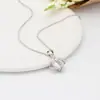 Collar de Trébol de Cuatro Hojas Incrustado de Diamantes Cadena para Clavícula de Flor Femenina Suministro en Vivo Colgante de Diamante Mosan Simulado Collar de 1 quilate