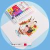Marcadores Acrílicos Huilin Transfronterizos de 12 Colores para Dibujos Infantiles, No Corren, Bolígrafos de Colores Gouache Artísticos Apilables para Pintar