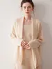 Nuevo Cárdigan de Cachemira Pura para Mujer Otoño e Invierno, Suéter, Chaqueta, Tejido de Punto de Manga Larga de Estilo Holgado y Relajado