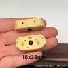 Madeira de Pessegueiro Antiga Quatro Vias Riqueza, Paz e Alegria Conjunto de Duas Peças DIY Acessórios para Joias de Contas Budistas Pulseira Pingente Artigo