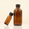 Frasco Spot 60ml Boston Frasco conta-gotas marrom 1oz Frasco para óleos essenciais marrom 120ml Frasco de vidro à prova de luz