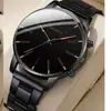 Temu Popular Set de Relojes para Hombre Aguja Azul Correa de Acero Cristal Reloj de Cuarzo Collar Anillo Reloj para Hombre