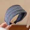 Diadema de Esponja Color Café Otoño Invierno para Mujer Estilo Coreano Uso Diario Versátil Diadema Alta para la Frente para Lavarse la Cara Atadura de Pelo Pinza para el Cabello