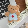 Llavero de Peluche con Pajarita, Oso Panda Gato, Llavero de Muñeco Oso, Colgante para Bolso, Pasador, Accesorios para Ropa