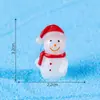 Paisagem em miniatura, boneco de neve de Natal criativo que brilha no escuro, decorações de cena de neve DIY, acessórios de saco surpresa, miniaturas