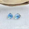 Aretes de Titanio Astmf-136 con Recubrimiento Iridiscente, Titanio G23 Rosca Interna Joyería para Perforación de Bola de Tres Puntas
