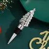 Tapón de Vino Tinto Rojo Navideño Árbol de Navidad Piña Duende Coche Grado Alimenticio Uva Conservación de Vino Tinto Tapón de Botella de Vino Regalo