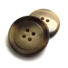 Botón Redondo de Resina con Patrón de Flor de Palo, Botón de Cuatro Ojales, Borde Redondo, Borde Delgado, Botón Mate para Abrigo, Botón para Cortavientos