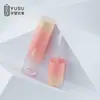 Tubo de Brillo Labial Coreano 2.5g Botella de Brillo de Labios Rosa Translúcido Gradiente Líquido Sombra de Ojos Botella de Brillo de Labios Cepillo Pequeño Botella Vacía