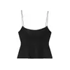 Exportación Transfronteriza Primavera 2025 Nuevo Diseño Sexy Europeo y Americano Espalda Descubierta Nicho Versátil Top Camisola para Mujer 8280