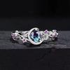 Anillo transfronterizo de nuevo estilo coreano micro-incrustado para mujer, moda europea y americana simple, incrustado con piedra de circón, diamante, propuesta, boda, anillo de diamantes