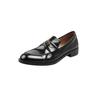 Temperamento extraordinario ~ mocasines de piel de cordero con camelia tridimensional 2025 primavera tacón bajo grueso punta redonda piel boca profunda zapatos mujer
