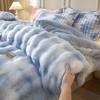 Colcha de Peluche de Conejo Grado Maternal e Infantil Clase de Invierno Núcleo de Colcha Espesado Dormitorio de Estudiantes Terciopelo de Leche Colcha de Invierno Colcha de Algodón Transfronteriza