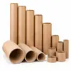 Tubo Industrial de Papel Kraft Espesado con Tapa, Tubo de Papel para Rascador de Gatos, Tubo para Pósters, Tubo para Cañas de Pescar, Cilindro Hueco para Entrega Express, Personalizable