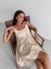 Estilo Europeo y Americano Transfronterizo Primavera y Verano 2026 Urbano Sexy Estilo Algodón y Lino Vestido de Tirantes Finos Vestido de Alta Gama para Mujer
