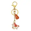 Llavero Cinco Bendiciones del Año del Caballo, Colgante de Paz y Riqueza, Adorno Estilo Chino para Año Nuevo Festival de Primavera, Regalo para Eventos, Artículo de Regalo Pequeño