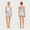 Camisola de Seda com Shorts para Comércio Exterior Feminino, Lingerie Sexy Preguiçosa de Verão para Senhoras, Pijama Sem Costas de Alta Qualidade da Amazon para Mulheres